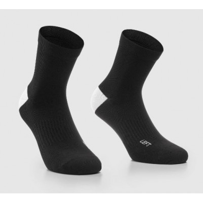 Chaussettes - ASSOS Essence Socks Low - noir décor blanc