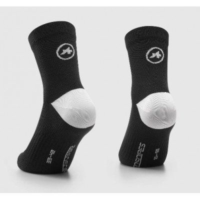 Chaussettes - ASSOS Essence Socks Low - noir décor blanc