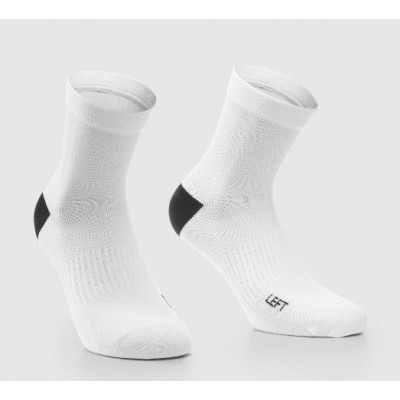 Chaussettes - ASSOS Essence Socks Low - blanc décor noir