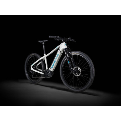  Vélo électrique VTT 29p alu - LAPIERRE 2023 Overvolt HT 5.4 400 - Blanc crème décor bleu turquoise : 100mm