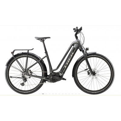  Vélo électrique vtc urbain 27.5p alu - TREK 2023 Allant+ 7 Lowstep 625 - Gris Lithium décor argent : cadre ouvert
