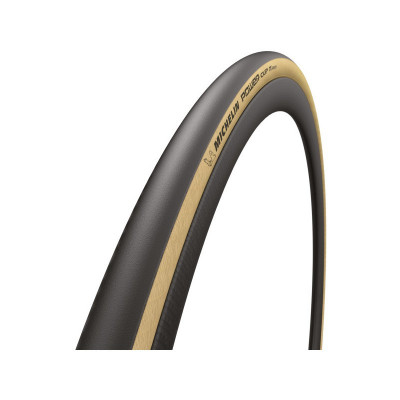 Pneu 700 MICHELIN route Power Cup TLR 25 noir flancs beiges