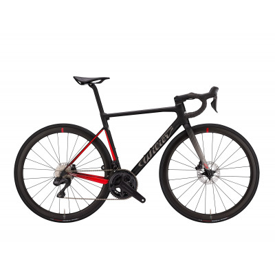 Vélo course 700 carbon - WILIER  Zéro SL Disc - noir décor rouge : 2x12v 48x35/10x33