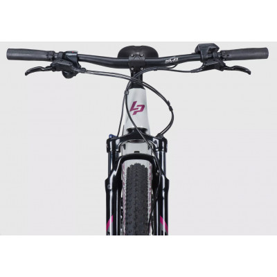  Vélo électrique VTT 29p alu - LAPIERRE 2023 Overvolt HT 5.4 Mix 400 - Blanc crème décor fuschia : 100mm