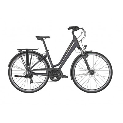 Vélo urbain unisex 28p alu - SCOTT 2024 Sub Comfort 20 Unisex - Anthracite mat décor doré : 63 mm