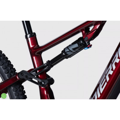  Vélo VTT électrique 29 alu - LAPIERRE 2024 Overvolt TR 6.7 750 - Rouge transparent décor argent: 170/160mm