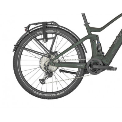  Vélo électrique vtt 29p alu - SCOTT 2023 Axis eRide FS 20 625 - vert forêt irisé décor gris : 130/130mm