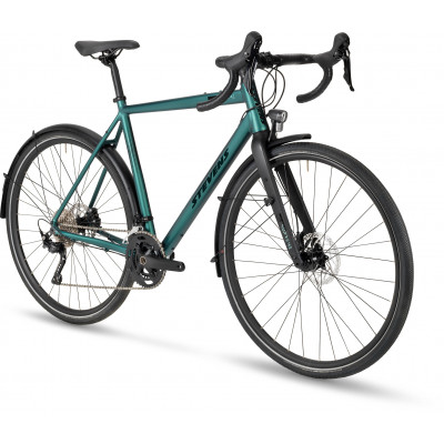 Vélo city gravel 700 alu - STEVENS 2024 Suprême - Vert Ivy Green Décor noir : 2x10v