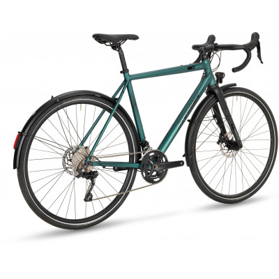 Vélo city gravel 700 alu - STEVENS 2024 Suprême - Vert Ivy Green Décor noir : 2x10v