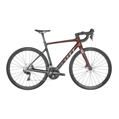 Vélo course 700 carbone - SCOTT 2023 Addict 30 Red - rouge décor argent : 2x11v