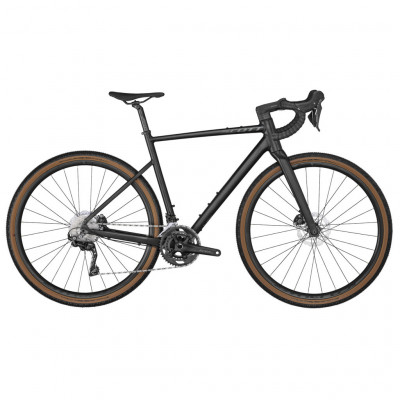 Vélo gravel 700 alu - SCOTT 2024 Speedster Gravel 30 Black - Noir satin décor gris : 2x10v