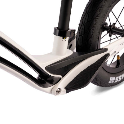 Vélo VTT draisienne enfant 18 à 30 mois composite - HORNIT Airo Plus 12 - Blanc décor noir : suspendu arrière