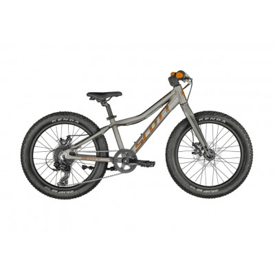  Vélo VTT enfant 6 à 9 ans alu 20p - SCOTT 2023 Roxter 20 Silver - Argent décor orange : fourche rigide