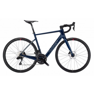  Vélo à assistance électrique course carbon - WILIER 2024 Garda Hybrid 105 DI2 250 - Bleu marine brillant décor gris :