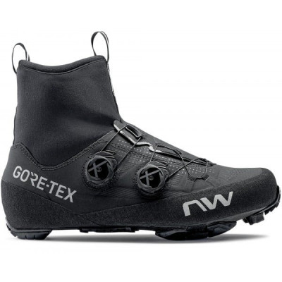 Chaussures vtt hiver - NORTHWAVE Flagship GoreTex - noir décor gris argent
