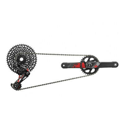 Groupe SRAM vtt 12v XO1 Eagle Dub 29 Boost 148 noir décor rouge