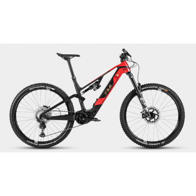  Vélo VTT électrique 29 carbone ROTWILD 2024 Enduro R.X735 FS Core Red 735 - Rouge décor noir et or : 150/144