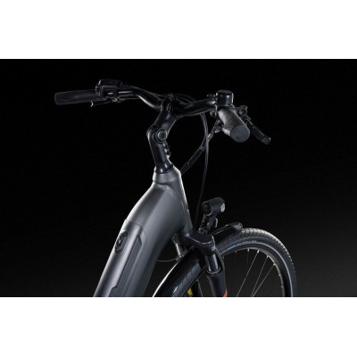 Vélo électrique urbain unisexe 29p alu - LAPIERRE 2024 e-Urban 4.5 500 - Anthracite décor argent : 50mm
