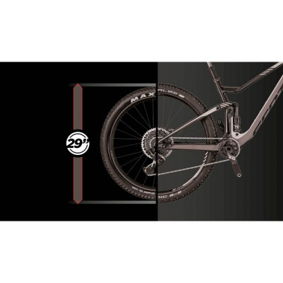 Vélo électrique VTT 29p alu - SCOTT 2024 Strike eRide 930 Grey 625 - Gris mat décor noir : 140/140mm