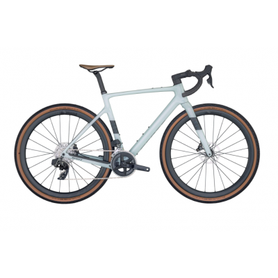 Vélo gravel 700 carbon - SCOTT 2024 Addict Gravel 20 - Gris clair décor noir: 2x12v