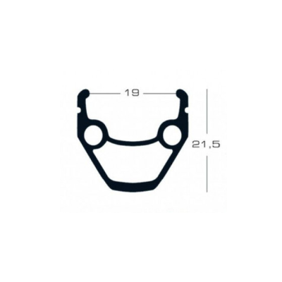 Roue à pneu arrière 26p VELO vtt Exal ZX19 noir flancs polis V-brake moyeu Déore 7