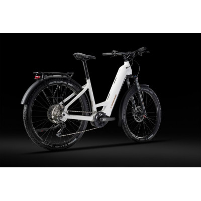 Vélo électrique VTC 27.5p alu - LAPIERRE 2024 Overvolt eExplorer 7.6 Low 625 - Blanc décor gold: 120mm