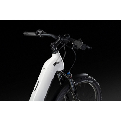 Vélo électrique VTC 27.5p alu - LAPIERRE 2024 Overvolt eExplorer 7.6 Low 625 - Blanc décor gold: 120mm