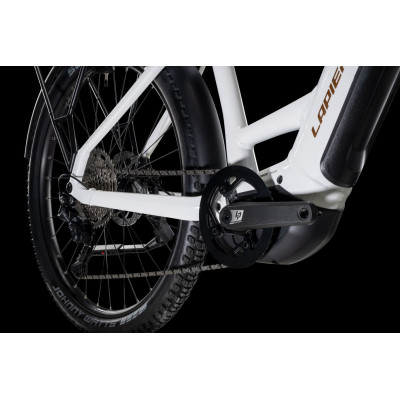 Vélo électrique VTC 27.5p alu - LAPIERRE 2024 Overvolt eExplorer 7.6 Low 625 - Blanc décor gold: 120mm