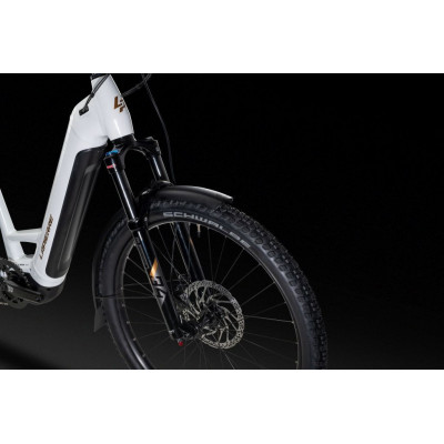 Vélo électrique VTC 27.5p alu - LAPIERRE 2024 Overvolt eExplorer 7.6 Low 625 - Blanc décor gold: 120mm