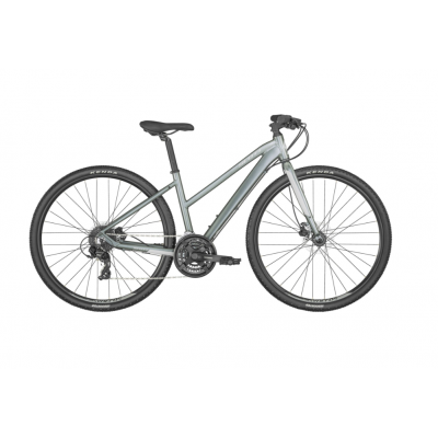 Vélo Fitness Femme 28p alu - SCOTT 2024 Sub Cross 50 Lady Rigide - Argent décor décor gris: 3x8v 48x38x28/11x34