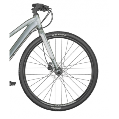 Vélo Fitness Femme 28p alu - SCOTT 2024 Sub Cross 50 Lady Rigide - Argent décor décor gris: 3x8v 48x38x28/11x34