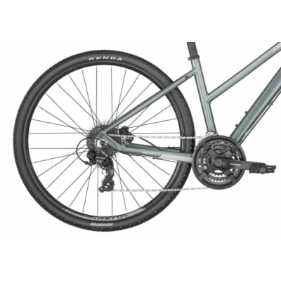 Vélo Fitness Femme 28p alu - SCOTT 2024 Sub Cross 50 Lady Rigide - Argent décor décor gris: 3x8v 48x38x28/11x34