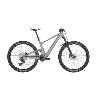 Vélo électrique VTT 29p alu - SCOTT 2024 Lumen eRide 900 360 - Argent irisé brillant décor noire : 130/130mm