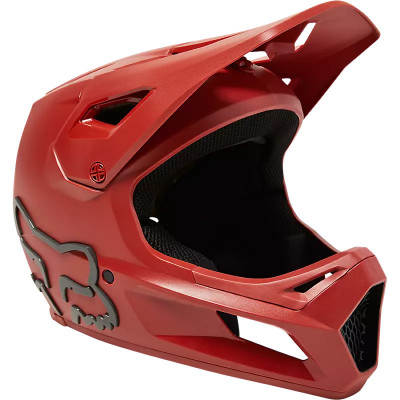 Casque intégral vtt - FOX Rampage - rouge décor noir