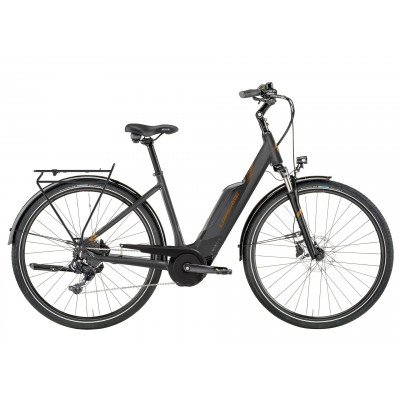 Vélo électrique urbain 28p alu - LAPIERRE 2023 e-Urban 3.4 Ouvert 400 - Noir décor gris : 63mm