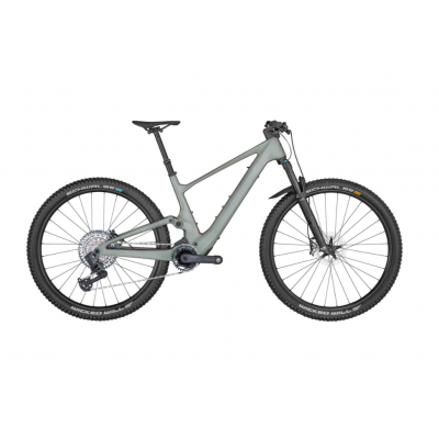 Vélo électrique VTT 29p alu - SCOTT 2024 Lumen eRide 900 TR 360 - Argent irisé brillant décor noire : 130/130mm