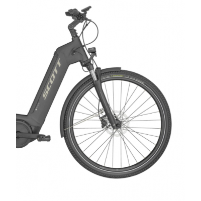 Vélo électrique Touring unisexe 28p alu - SCOTT 2024 Sub Tour eRide 20 Unisex 500 - Gris foncé décor gris : 63mm