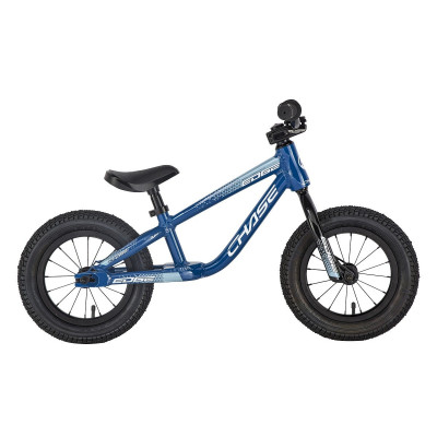 Vélo enfant draisienne 18 à 30 mois alu CHASE bmx Edge Walking bleu brillant décor gris et blanc