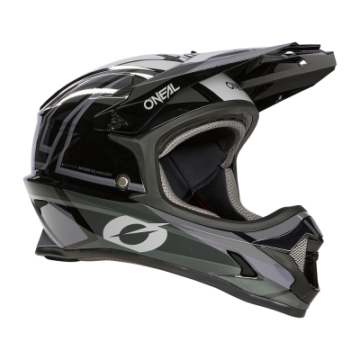 Casque intégral bmx et vtt - ONEAL Sonus Split - noir décor gris et blanc