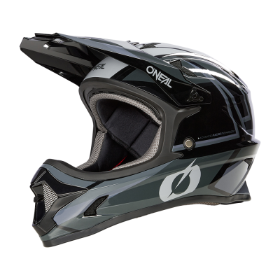 Casque intégral bmx et vtt - ONEAL Sonus Split - noir décor gris et blanc