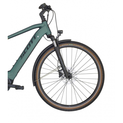 Vélo électrique Touring unisexe 29p alu - SCOTT 2024 Sub Active eRide Men 400 - Gris foncé décor gris : 63mm