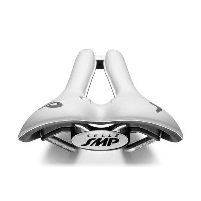 Selle unisexe SMP route Well 144 blanc mat décor noir