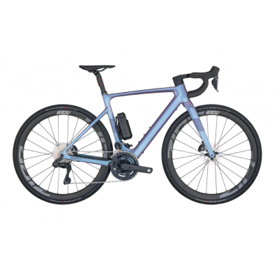 Vélo électrique course carbone - SCOTT 2025 Solace eRide 10 DI2 360 - Bleu métallisé décor bleu mat : 2x12v