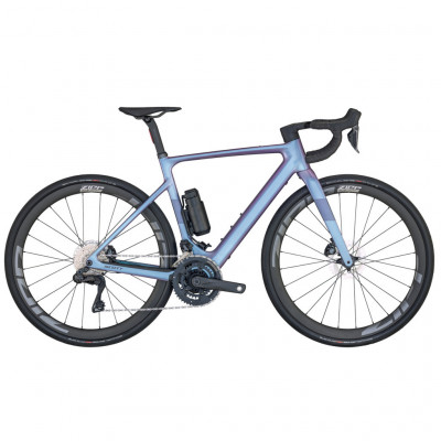 Vélo électrique course carbone - SCOTT 2025 Solace eRide 10 DI2 360 - Bleu métallisé décor bleu mat : 2x12v