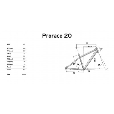 Vélo enfant 6 à 9 ans, garçon, alu LAPIERRE 2024 vtt ProRace 20 SL Rigide