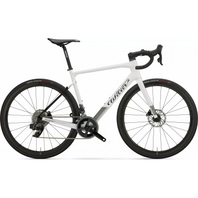 Vélo course 700 carbon - WILIER 2025 Garda - G40 Blanc décor argent et noir: 2x12v 50x34/11x34