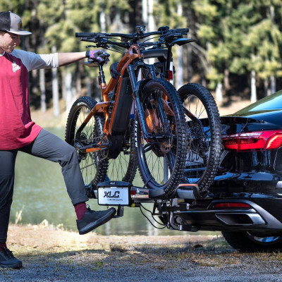 Porte-Vélo XLC sur boule d'attelage Almada Work-E pliant pour 2 vélos