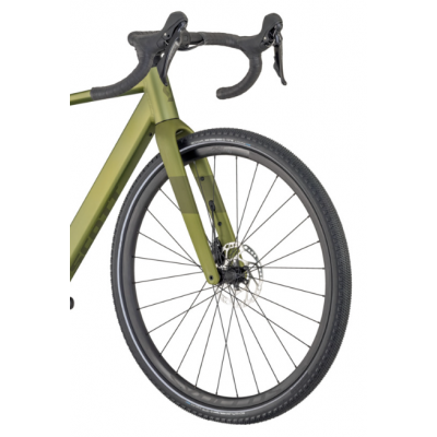 Vélo électrique gravel alu - SCOTT 2025 Speedster Gravel eRide 50 250 - Vert mat décor vert : 2x10v