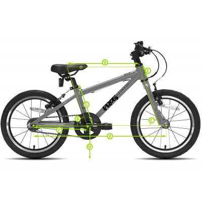 Vélo VTT enfant 2 à 5 ans alu 14p - FROG 40 FP 14 Green : Vert pomme décor ...