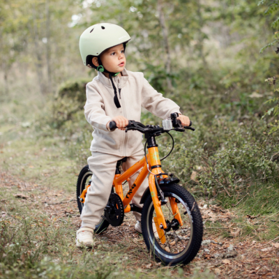 Vélo VTT enfant 2 à 5 ans alu 14p - FROG 40 FP 14 Pink : Rose décor blanc